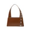 Rivets Solid Color Pu Small Square Handbag For Women With Zipper Closure For Daily Use