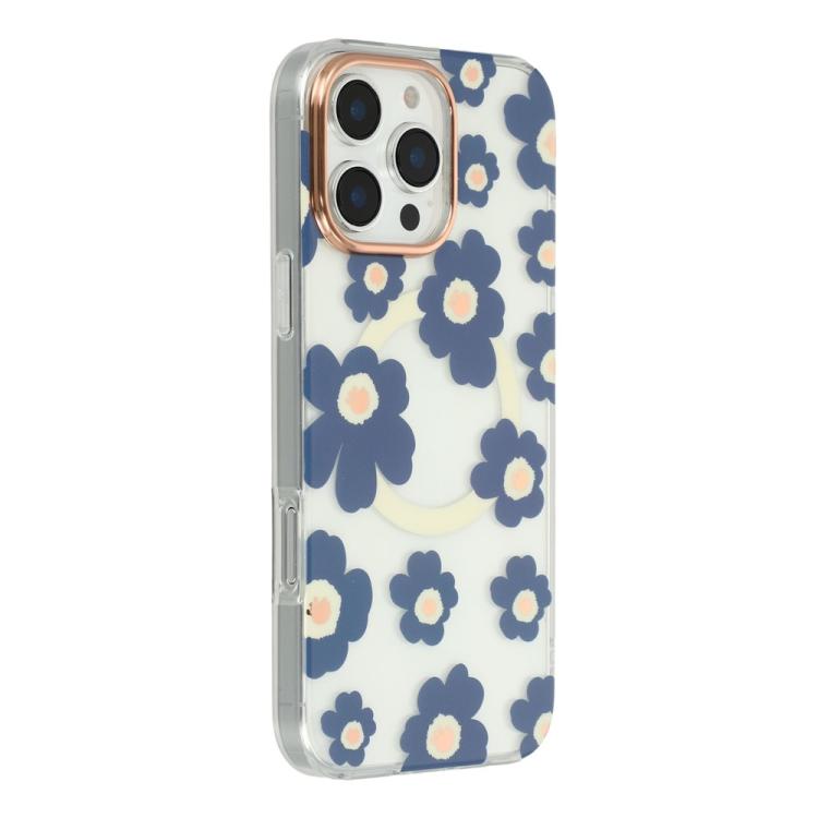 Floral Pattern TPU + PC Magnetic Phone Case