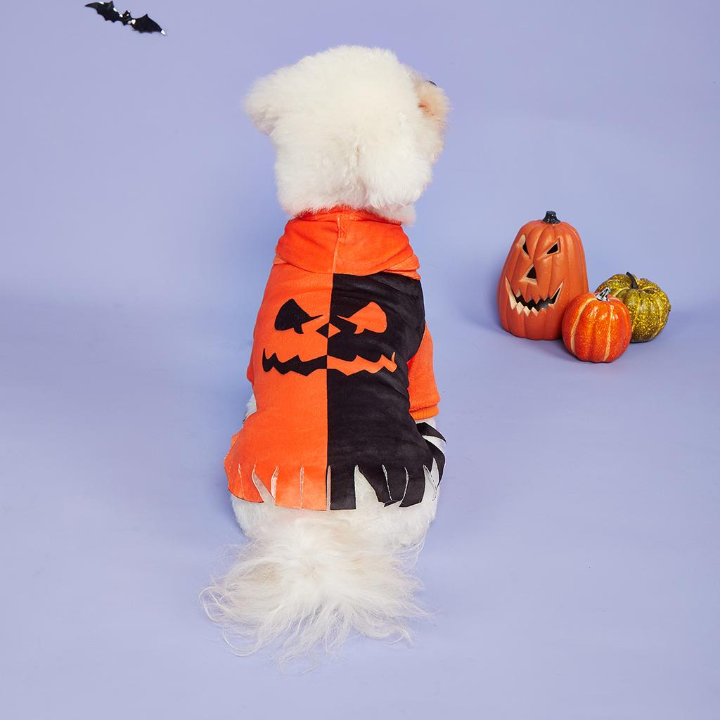Dog Clothes Halloween Shirts Dog Doggy Pumpkin Pattern  Hoodie Dog Clothes Dog Sweatshirts Apparel Pet Party Turtleneck Puppy fo