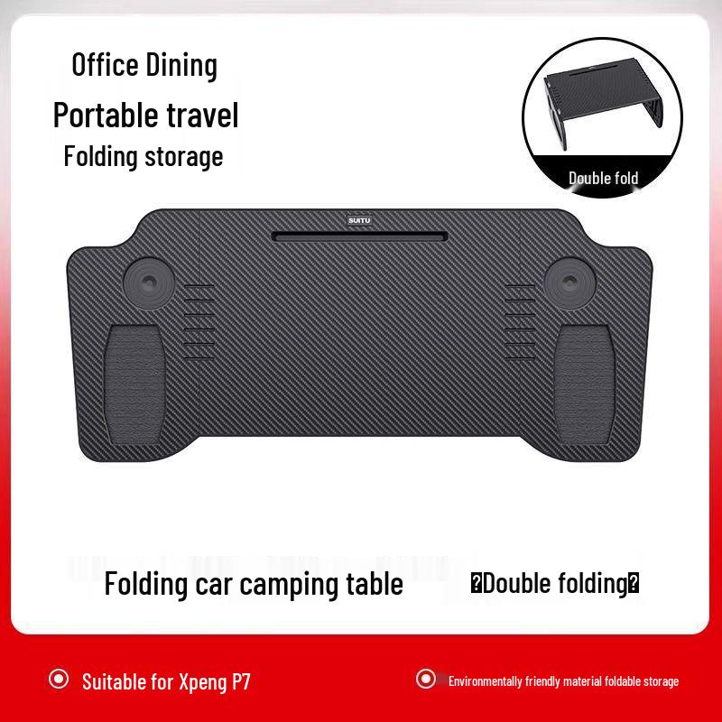 Foldable In-Car Desk for Tesla Model 3/Y: Front Row Dining & Workspace Table
