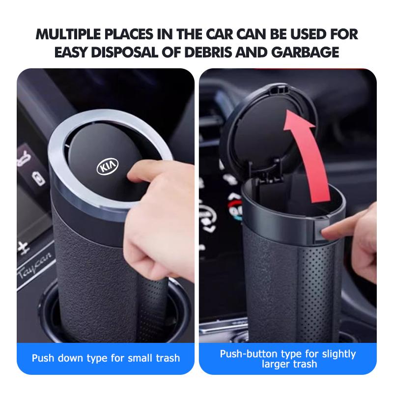 AANU1 Car Trash Can Durable Waterproof ABS Garbage Storage Box For KIA Stinger Optima Cerato Soul Venga Forte Spectra Sedona
