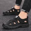 2024 New Summer Outdoors Penetration Men's Sandals Hollow Sandals Men Ventilate Wear-resistant Non-slip Toe Cap Beach Shoes