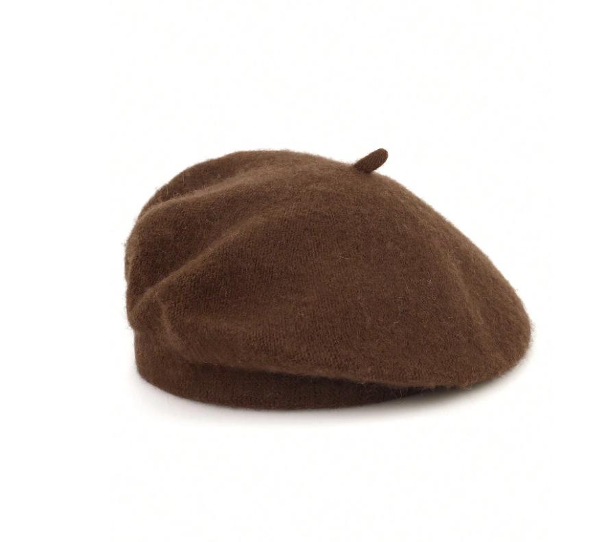 Винтажный британский женский шерстяной берет: Вязаная шляпа художника для осенне-зимнего тепла