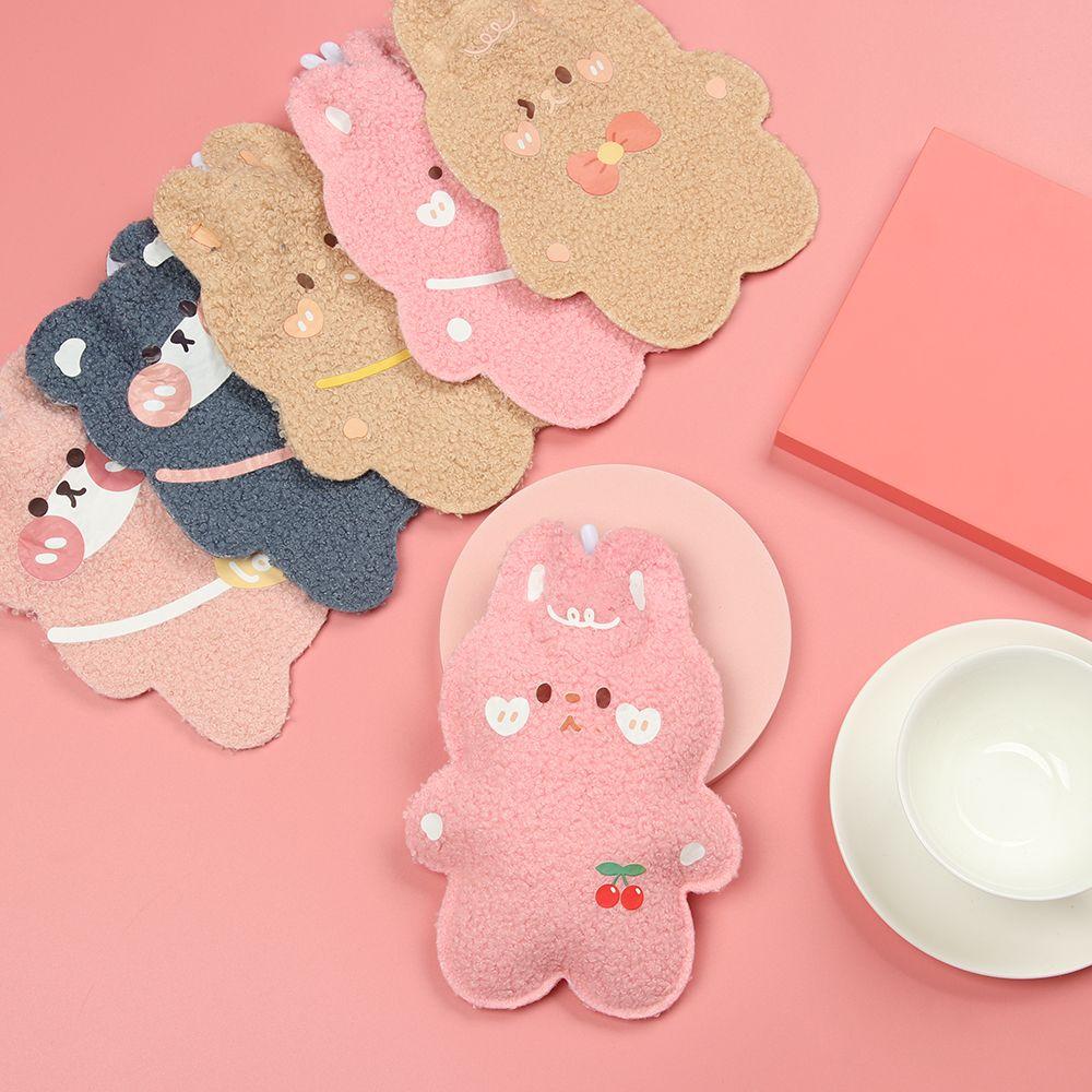 Reusable Portable Cartoon Plush Water Injection Relaxing Hot Water Bottle Hand Warmer