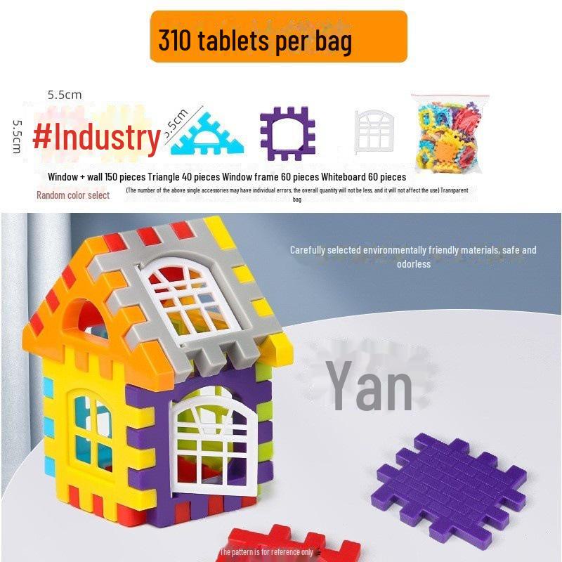 Игрушки-конструкторы для трансграничных перевозок: Детский набор «Замок и дом» из крупных деталей