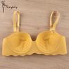 Женский дышащий бюстгальтер, летний бесшовный бюстгальтер, женское нижнее белье, сексуальный однотонный бюстгальтер Push Up, нижнее белье Bralette