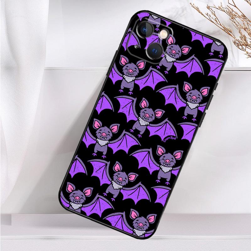 Halloween Vampire Bats Shockproof Case For iPhone 17 15 16 Pro Max 11 14 Plus 12 13 Mini 16e 17 Air Phone Cover