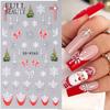 Christmas X Max Snow Manicure Decor Sliders Relief Engraved 5D Embossed Nail Stickers Nail Art Sticker Decal