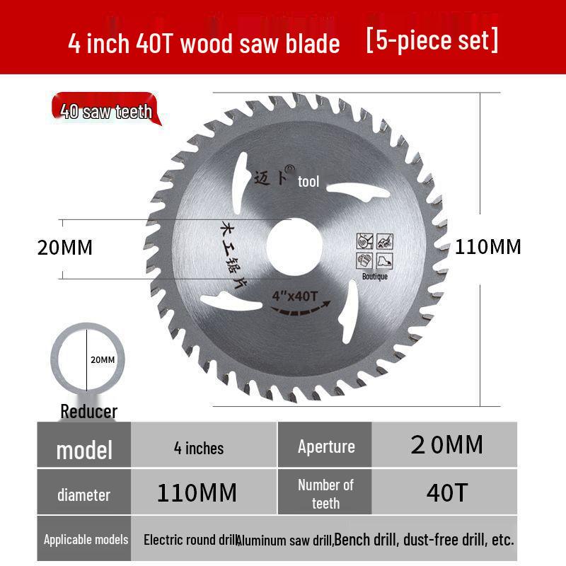 High Hardness Aluminum-Wood Dual-Purpose Saw Blade with Sharp Alloy Teeth for Woodworking and Ecological Boards