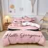 3pcs Duvet Cover Set, Fashion Eye Lash Pattern Bedding Set, Soft Duvet Cover, For Wedding Anniversary, For Bedroom, Guest Room