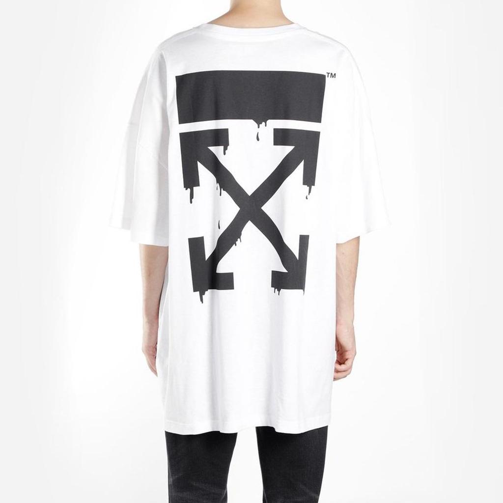 Off-White Bart Peace Oversized T-Shirt White Men Tops OMAA066S191850340188