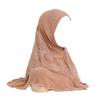 Women Lace Headscarf Hat Solid Color Breathable Turban Hat Chiffon Long Scarf Hat Stretchy Head Wrap