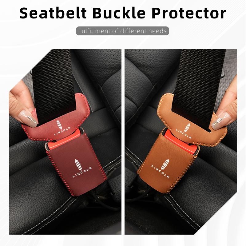 Anti Scratch Car Seat Belt Clip Protector Seatbelt Buckle Lock Cover For Lincoln MKZ MKX Aviator Navigator Continental Corsair gfsd7