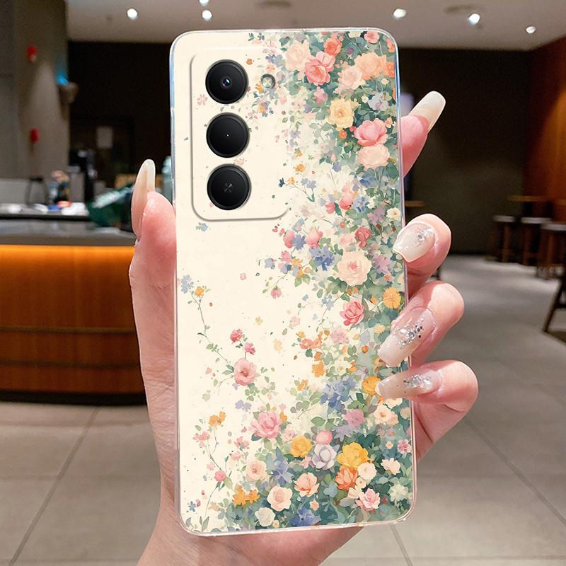 Back Cover For Redmi 15 4G Global Case Luxury Fashion Butterfly Flowers Clear Silicone Soft TPU Bumper For Redmi15 4G Phone Case