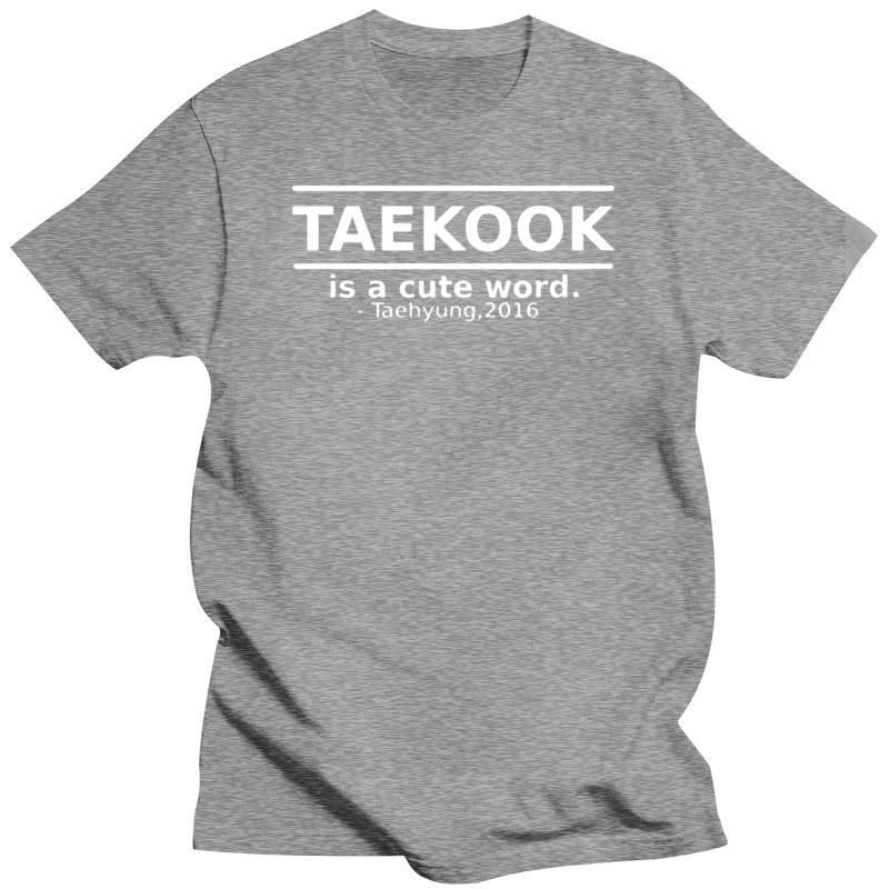 Модная крутая мужская футболка, забавная футболка с надписью «Taekook Is a Cute Word», напечатанная на заказ
