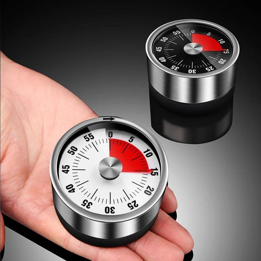 Stainless Steel Visual Countdown Clock Sounding Alarm Clock Multifunctional Mechanical Timer  Home