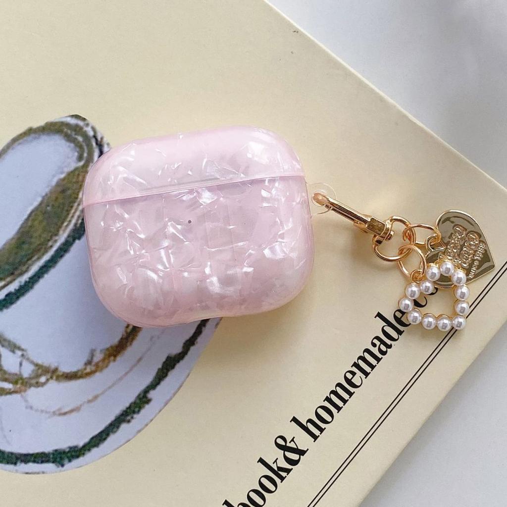 FINON чехол для AirPods 4-го поколения чехол для AirPods 4 милый ремешок-карабин блестящий стильный (розовый)