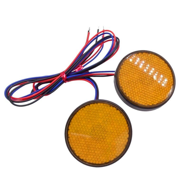 2 шт. мотоцикл 24 светодиодный стоп-сигнал Предупреждающий отражатель света круглый задний задний габаритный фонарь для автомобиля мотоцикл грузовик указатель поворота