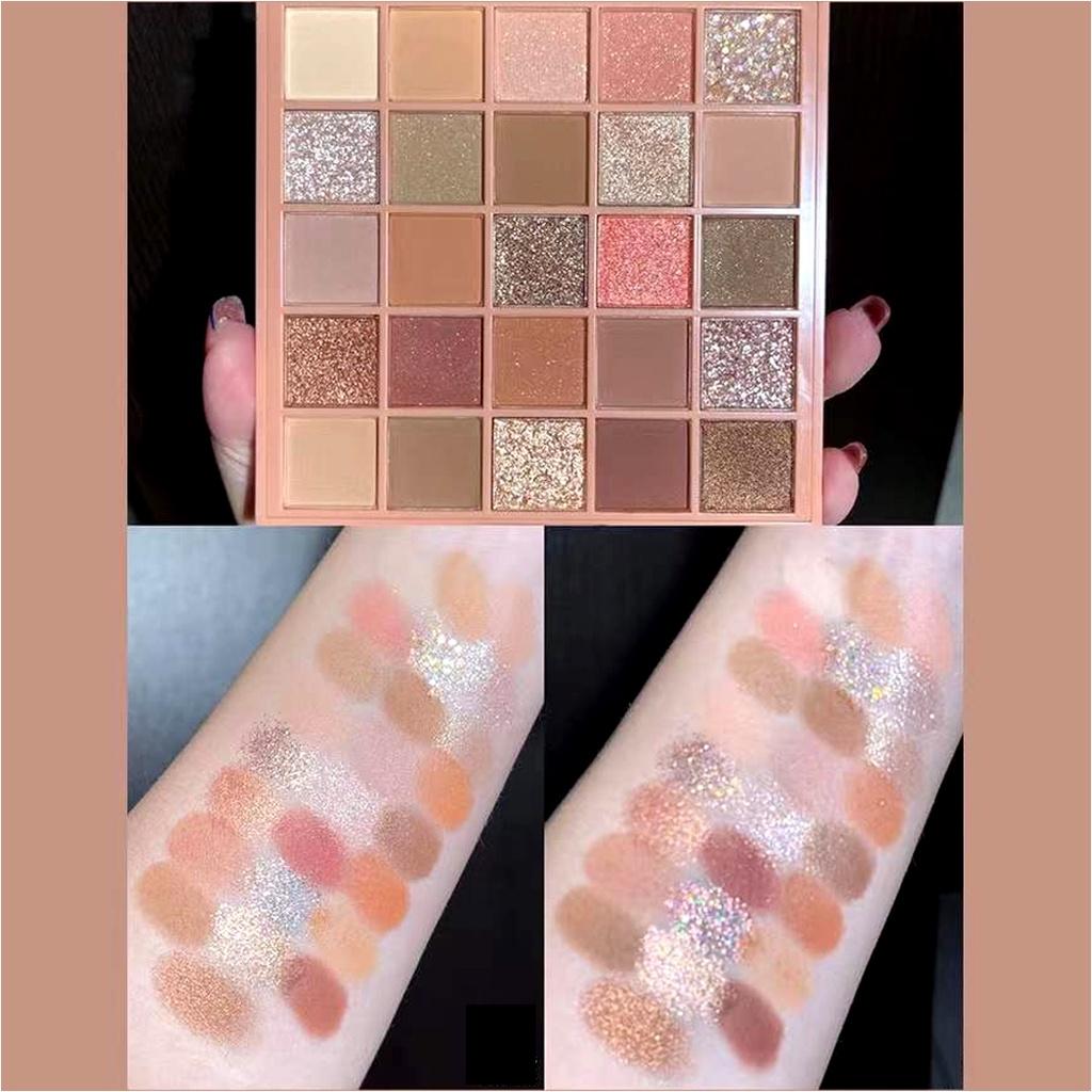 25-цветная палитра теней для век жемчужно-матового цвета, контурные тени для век, прочные водонепроницаемые и устойчивые к поту косметические продукты для студенческого макияжа