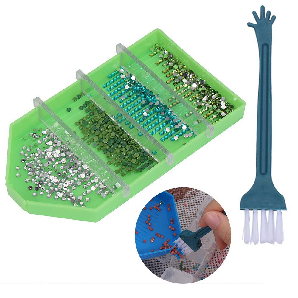 Large Capacity Diamond Painting Tray Plastic Drill Plate Cross Stitch Embroidery Diamond Painting Nail Art Beads Storage Tray