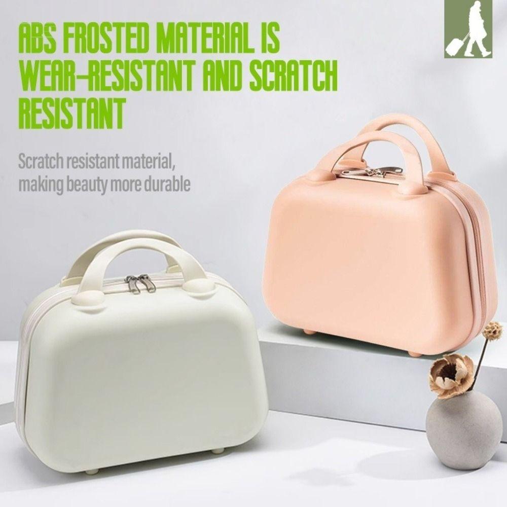 Square Box 14-inch Cosmetic Cases Storage Toiletry Box Makeup Case Solid Color Suitcase  Outdoor