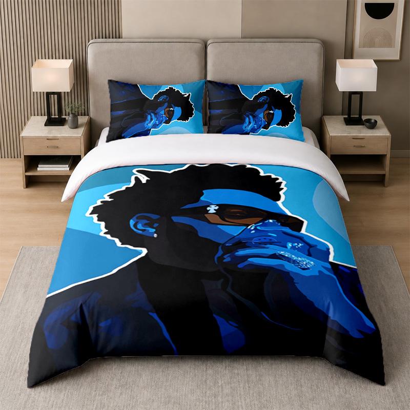 3Pcs Bed Set,The Weeknd 1 Duvet Cover and 2 Pillowcases, Printed Bedding Decor For Guest Room