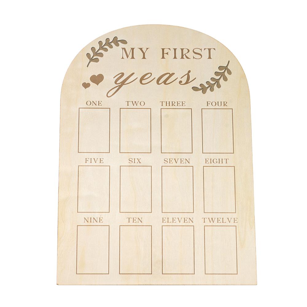 Календарь Карточка 12 Месяцев Детская Фоторамка Доска Первый Год Ребенка Фоторамка