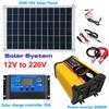 110/220V Solar Power System 20W Solar Panel Battery Charge 30A Controller 6000W Inverter Modified Sine Wave Power Generation Kit
