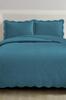 Sevda Micro Soft Bedspread Set, Coverlet 250x240 Cm with Pillowcase, Full Size, Full Bed, Green