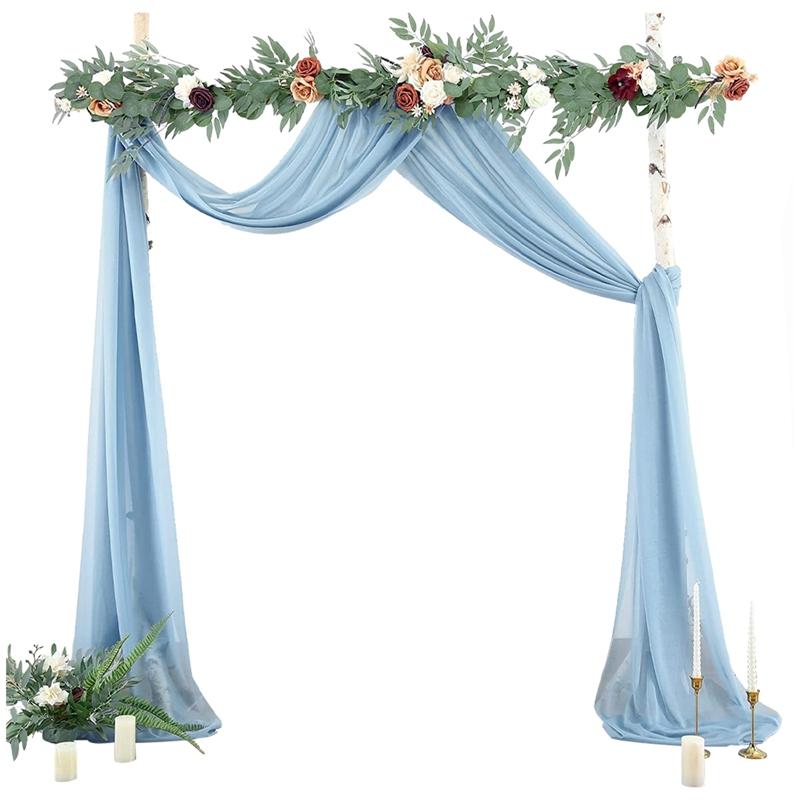 Wedding Arch Drape Chiffon Fabric Draping Curtain for Wedding Stage Backdrop Ceremony Reception Hanging Decoration