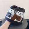 Fair Isle Style Jacquard Cat Knitted Hat Warm Printing Knit Cap Jacquard Pattern Beanies  Outdoor