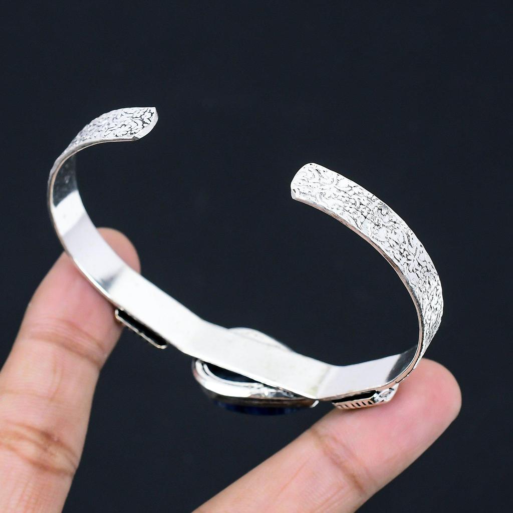 Daughters Day Deal Pear Sodalite Stone 925 Silver Engagement New Bangle Bracelet