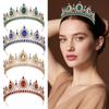 Multicolor Baroque Pageant Crown Luxury Wedding Crown Queen Princess Tiara Hair Dress Accessories
