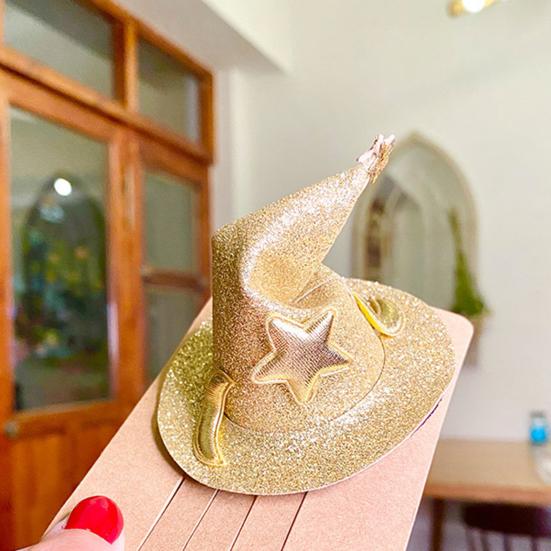 Wizard Hat Hairpin Halloween Hair Clip Witch Hat Hair Accessory Halloween Decorations Party Supplies Cosplay Costume Prop