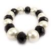 [L1611] - Ivory Black 'Sissi' Bracelet