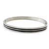 [J0983] - Men's 'Peaceful' Ruthenium Steel Bracelet