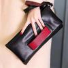 Serpentine Pattern Women Genuine Leather Clutch Bag Patchwork Ladies Chain Cowhide Shoulder or Crossbody Bags