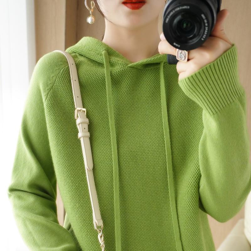 Women Knitted Hoodie Sweater MODERN NEW SAGA Winter Knitted Pullover Sweatshirt Autumn Soft Warm Wool Sweaters Female Jumper Knit Top