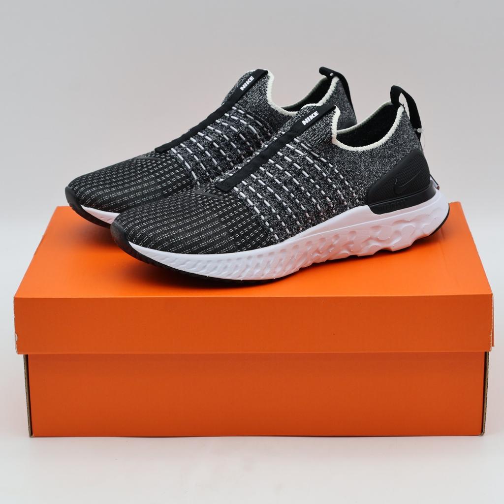 CJ0280-002 Nike React Phantom Run Flyknit 2 Черный Белый (Женский)