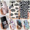 Мягкий чехол для Realme 10 2022 Case RMX3630 Цветочный леопардовый принт Прозрачная задняя крышка Coque для Realme 10 Pro+ Pro Plus Мягкий силикон
