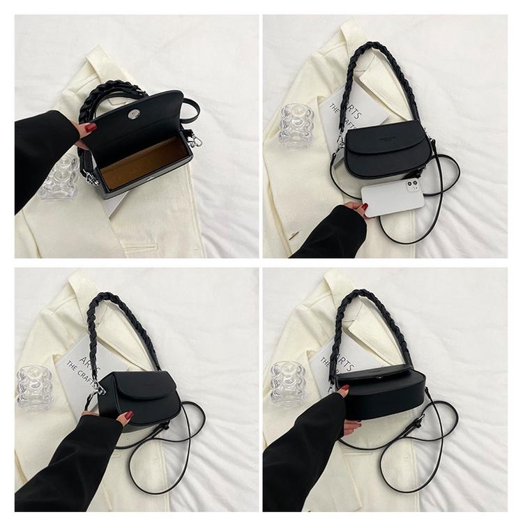 IELGY Женская седельная сумка, простая, модная и модная квадратная сумка на одно плечо в иностранном стиле с диагональным пролетом.