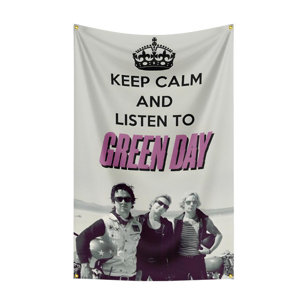 Ggreen Day Flag Rock Music Band Banner   Hd Printing Tapestry Exhibition Music Band Fans Garage Decor