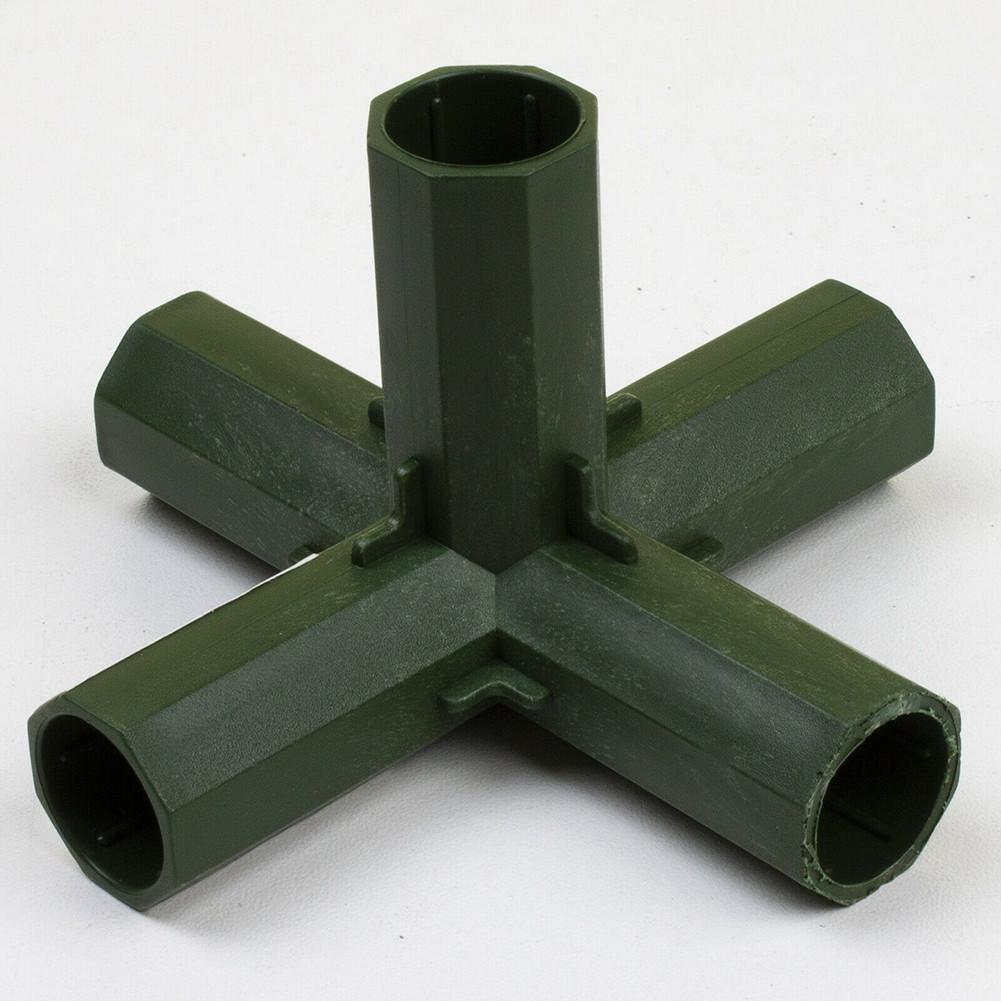 Plastic Structure Connectors Green Outdoor Garden Greenhouse Pole Joints Adapter