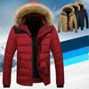 Winter New Men Warm Cotton Jacket Coats Windbreak Thick Warm Fur Collar Hooded Parka Down Jackets Outerwear Thick Male Warm Overcoat Wool Liner Coat