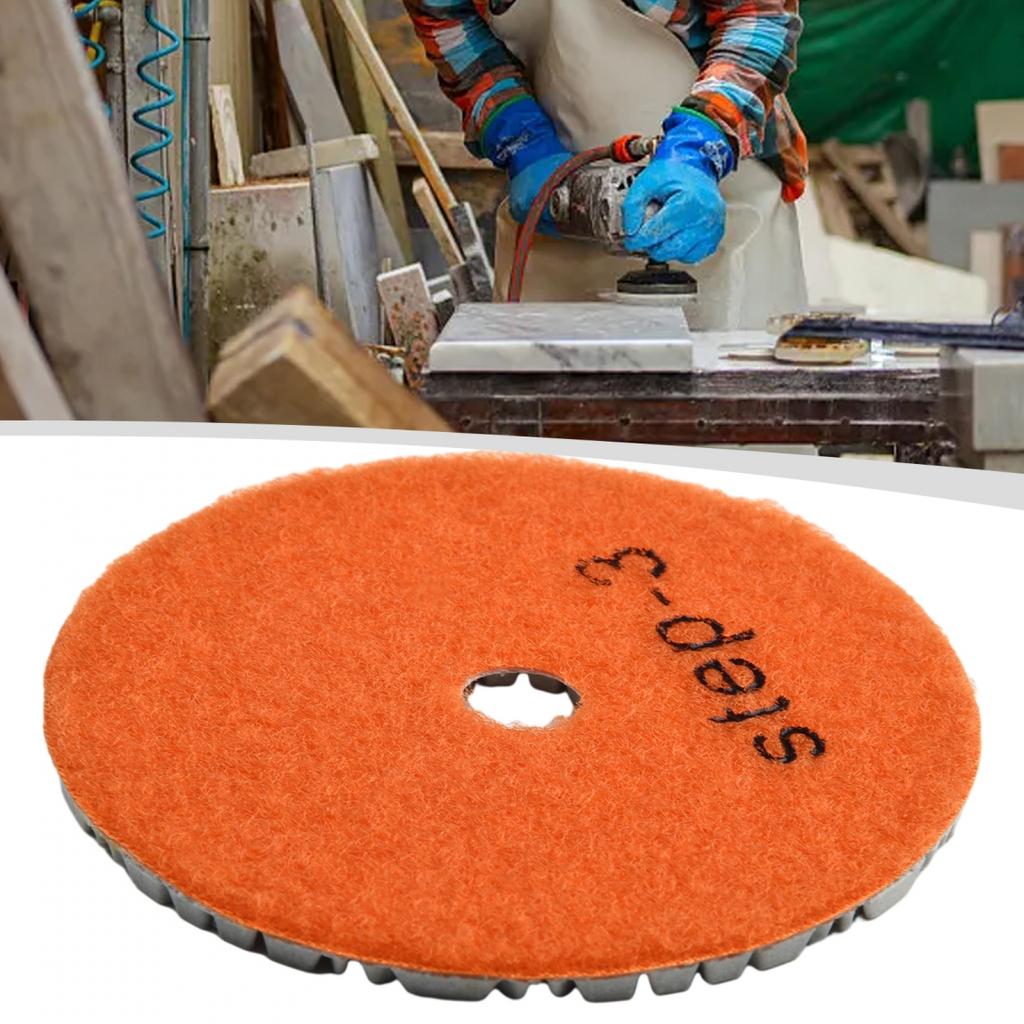 Инструменты Полировальный диск для сухой/мокрой полировки 100 мм 3-шаговый полировальный диск