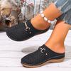 Mules Style Womens Bohemian Fashionable Casual Midheel Thicksoled Shoes Versatile For Daily Wear Slipon Closure Plussize Slippers Sandals