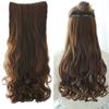 LUPU Synthetic Long Curly Hair Clip In Hair Extension High Temperature Women’s Wavy Hair Piece Black Light/Dark Brown