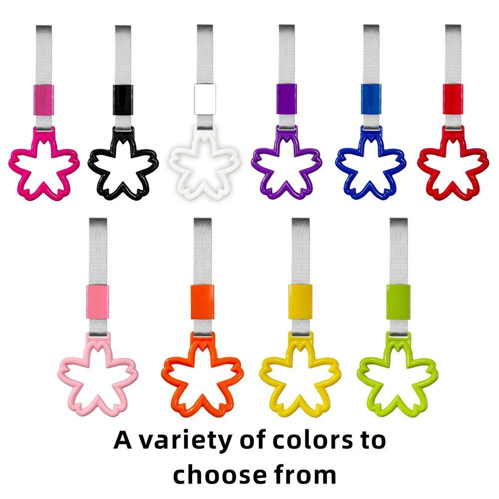 Cherry Blossom Car Handle Strap Ring Anti Collision Warning Hand Strap Ring Car Interior