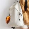uu Roasted Sweet Potato Plush Keychain Soft Stuffed Toy with Smiling Face Bag Charm for Backpack Purse Fun Gift for Friends Kids