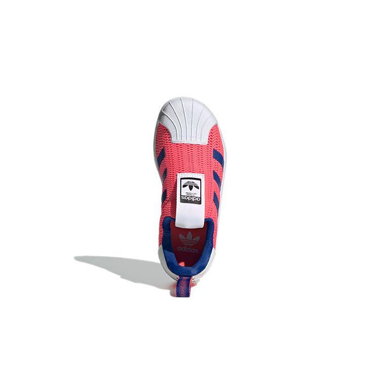 adidas Оригинальные дышащие низкие кроссовки Superstar 360 Детские кроссовки Розовый Белый Синий FX4911